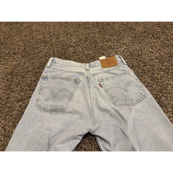Levis 501 Jeans Womens 25 Button Fly Stretch Light Wash 25x26 - Picture 4 of 5